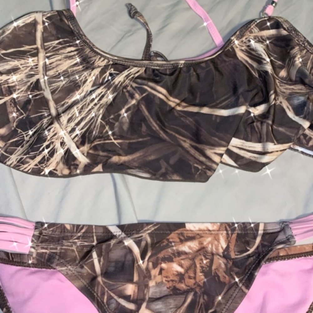 Camouflage/Pink Bikini Set